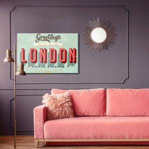 Peinture sur toile Salutations De Londres – Image 4