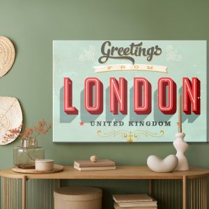 Peinture sur toile Salutations De Londres – Image 5
