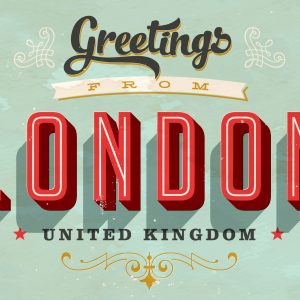 Peinture sur toile Salutations De Londres – Image 1