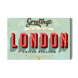 Peinture sur toile Salutations De Londres – Image 2