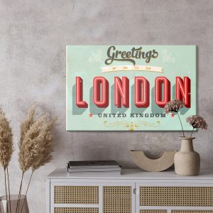 Peinture sur toile Salutations De Londres – Image 3