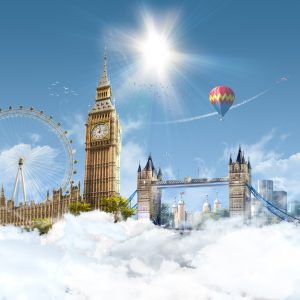 Peinture sur toile Londres Dans Les Nuages – Image 1
