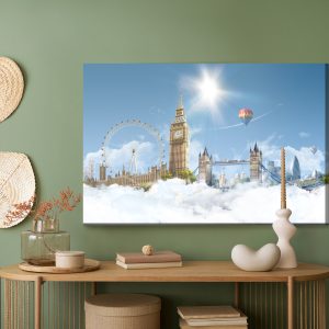 Peinture sur toile Londres Dans Les Nuages – Image 5