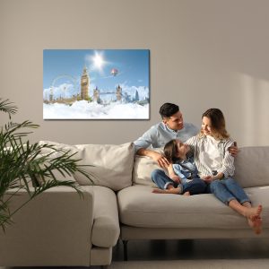 Peinture sur toile Londres Dans Les Nuages – Image 7