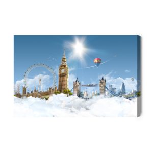 Peinture sur toile Londres Dans Les Nuages – Image 2