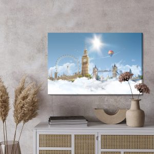 Peinture sur toile Londres Dans Les Nuages – Image 3