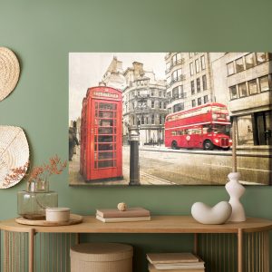 Peinture sur toile Rue De Londres Vintage – Image 5