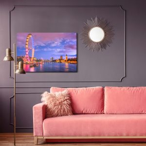 Peinture sur toile London Eye Le Soir – Image 4