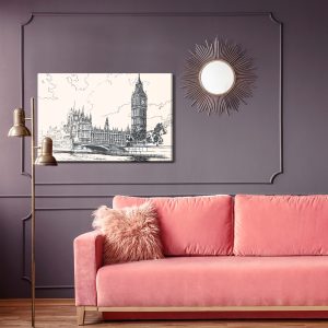 Peinture sur toile Dessin Du Palais De Westminster – Image 4