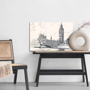 Peinture sur toile Dessin Du Palais De Westminster – Image 6