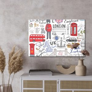 Peinture sur toile Symboles Célèbres De Londres – Image 3