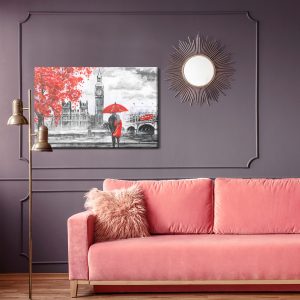 Peinture sur toile Amoureux Admirant Londres – Image 4