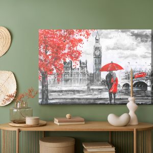 Peinture sur toile Amoureux Admirant Londres – Image 5
