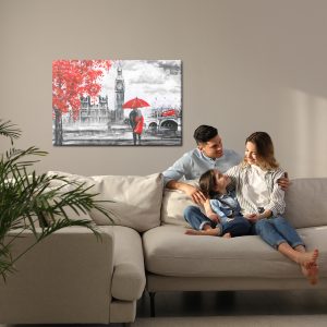 Peinture sur toile Amoureux Admirant Londres – Image 7