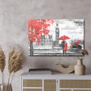 Peinture sur toile Amoureux Admirant Londres – Image 3
