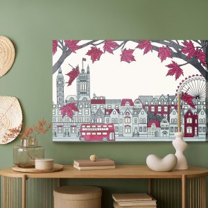 Peinture sur toile Bâtiments De Londres Dessinés – Image 5