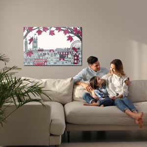 Peinture sur toile Bâtiments De Londres Dessinés – Image 7