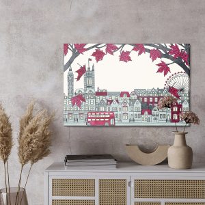 Peinture sur toile Bâtiments De Londres Dessinés – Image 3