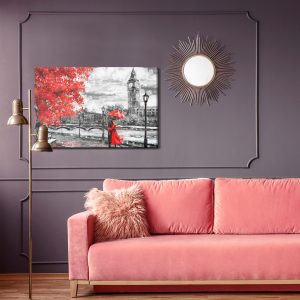Peinture sur toile Amoureux Admirant La Ligne D'horizon De Londres – Image 4