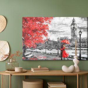 Peinture sur toile Amoureux Admirant La Ligne D'horizon De Londres – Image 5