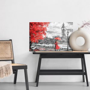 Peinture sur toile Amoureux Admirant La Ligne D'horizon De Londres – Image 6