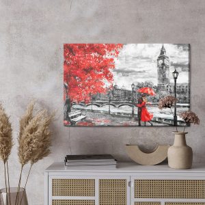 Peinture sur toile Amoureux Admirant La Ligne D'horizon De Londres – Image 3