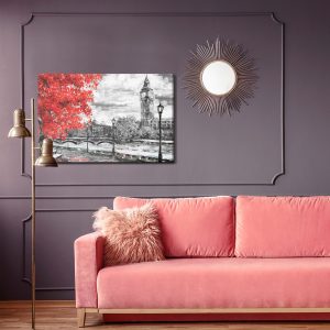 Peinture sur toile Vue Sur La Tamise Et Big Ben – Image 4