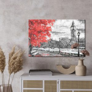 Peinture sur toile Vue Sur La Tamise Et Big Ben – Image 3