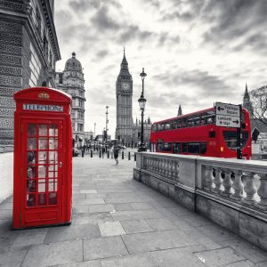Peinture sur toile Cabine Téléphonique Rouge À Londres – Image 1