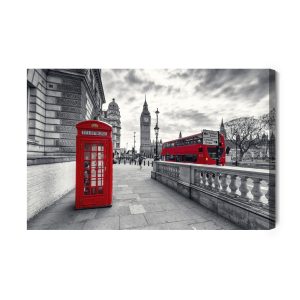 Peinture sur toile Cabine Téléphonique Rouge À Londres – Image 2