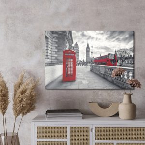 Peinture sur toile Cabine Téléphonique Rouge À Londres – Image 3