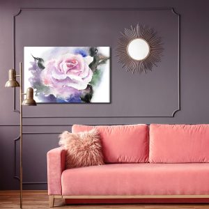 Peinture sur toile Belle Rose Peinte À L'aquarelle – Image 4