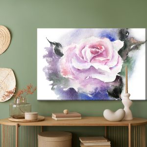 Peinture sur toile Belle Rose Peinte À L'aquarelle – Image 5