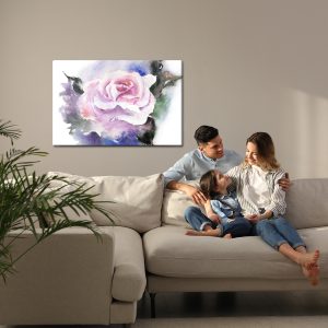 Peinture sur toile Belle Rose Peinte À L'aquarelle – Image 7