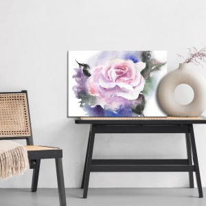 Peinture sur toile Belle Rose Peinte À L'aquarelle – Image 6