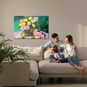Peinture sur toile Un Bouquet De Roses Comme Peint – Image 7