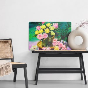 Peinture sur toile Un Bouquet De Roses Comme Peint – Image 6
