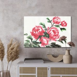 Peinture sur toile Pivoines Peintes À L'aquarelle – Image 3