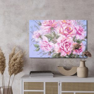 Peinture sur toile Un Bouquet De Roses Comme Peint – Image 3
