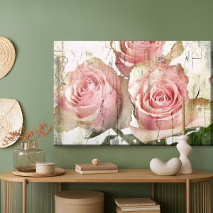 Peinture sur toile Roses 3D Vintage – Image 5