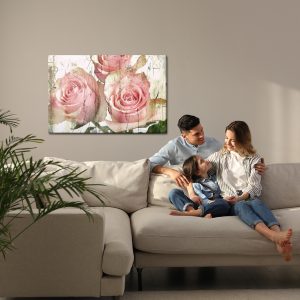 Peinture sur toile Roses 3D Vintage – Image 7