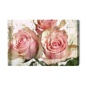 Peinture sur toile Roses 3D Vintage – Image 2