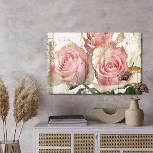 Peinture sur toile Roses 3D Vintage – Image 3