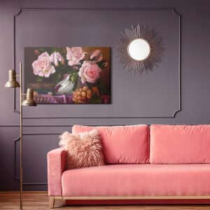 Peinture sur toile Bouquet De Roses Dans Un Vase – Image 4