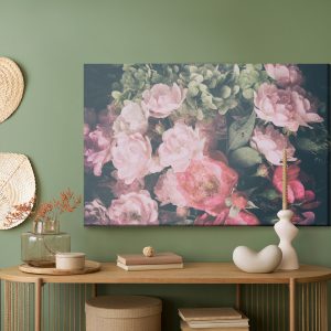 Peinture sur toile Bouquet De Roses Et D'hortensias – Image 5