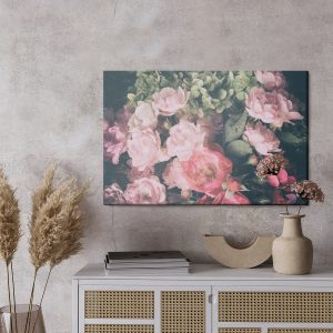 Peinture sur toile Bouquet De Roses Et D'hortensias – Image 3