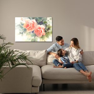 Peinture sur toile Belles Roses Colorées Peintes À L'aquarelle – Image 7