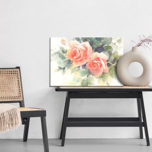 Peinture sur toile Belles Roses Colorées Peintes À L'aquarelle – Image 6