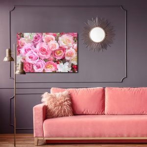 Peinture sur toile Roses Multicolores 3D – Image 4