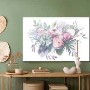 Peinture sur toile Fleurs Pastel Peintes À L'aquarelle – Image 5